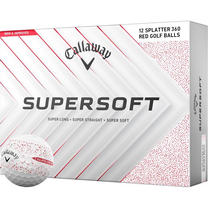 Supersoft Splatter 360 Red Golf Balls 2025