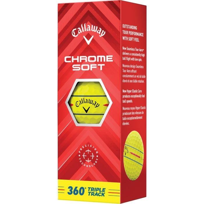 Chrome Soft 360 Triple Track Golf Balls 2025 - Yellow