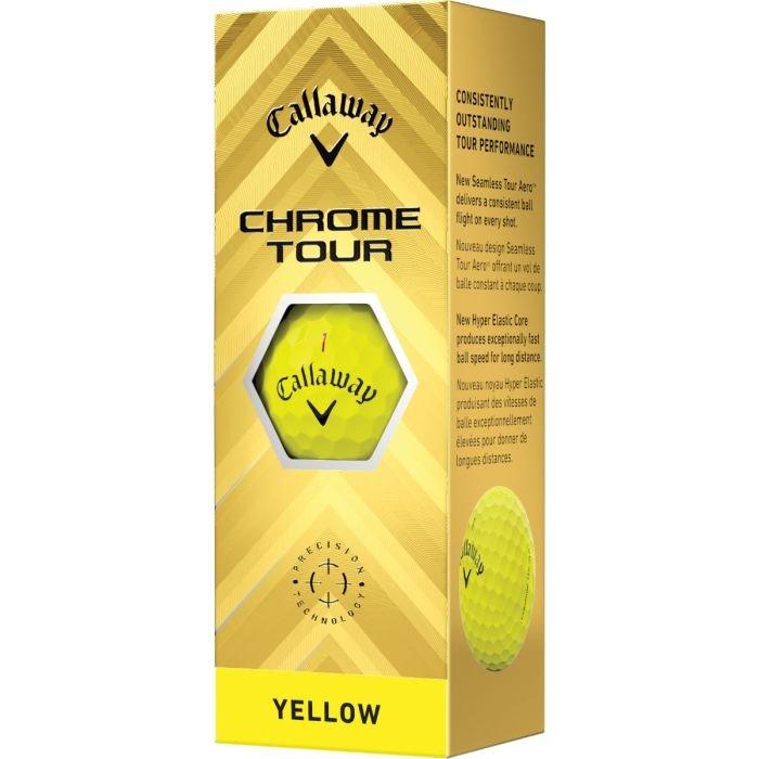 Chrome Tour Golf Balls 2025 - Yellow