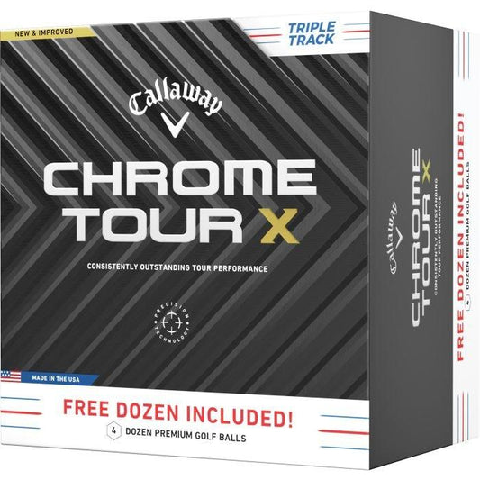 Chrome Tour X Triple Track Golf Balls 2024 - 4 Dozen