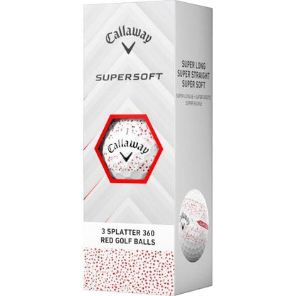 Supersoft Splatter 360 Red Golf Balls 2025