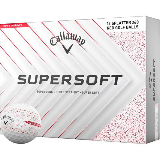 Supersoft Splatter 360 Red Golf Balls 2025