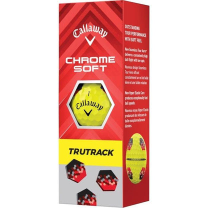 Chrome Soft TruTrack Golf Balls 2025 - Yellow