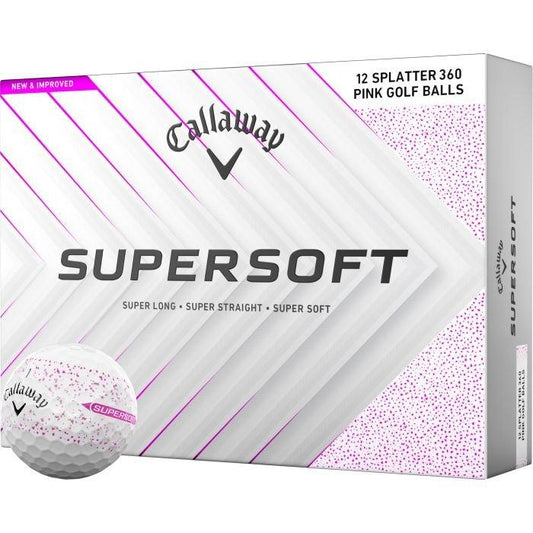 Supersoft Splatter 360 Pink Golf Balls 2025