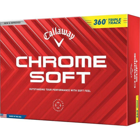 Chrome Soft 360 Triple Track Golf Balls 2025 - Yellow