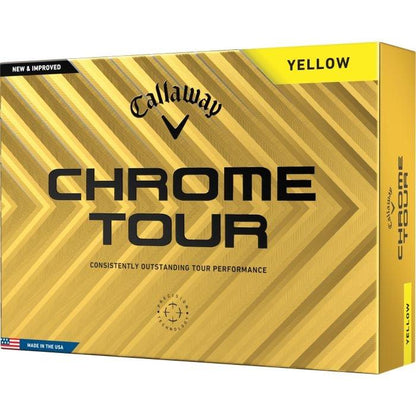 Chrome Tour Golf Balls 2025 - Yellow