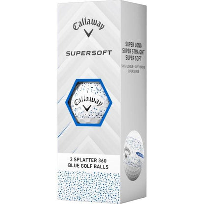 Supersoft Splatter 360 Blue Golf Balls 2025