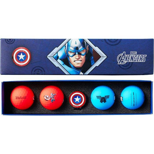 Vivid Soft Marvel Golf Ball Gift Set 2025 - Captain America