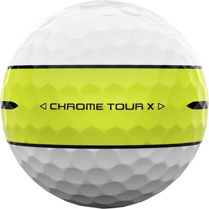 Chrome Tour X 360 Yellow Stripe Golf Balls 2025