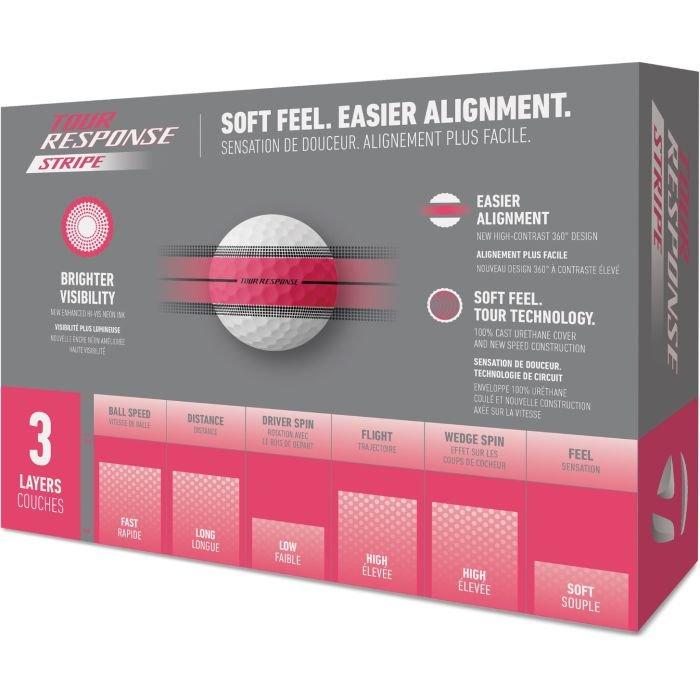 Tour Response Stripe Pink Golf Balls 2025