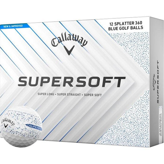 Supersoft Splatter 360 Blue Golf Balls 2025