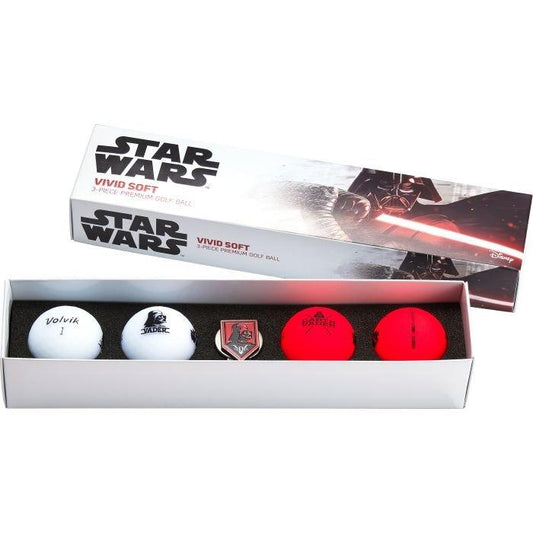 Vivid Soft Star Wars Golf Ball Gift Set - Darth Vader