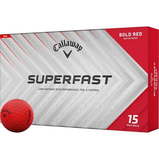 Superfast Bold Red 15-Pack Golf Balls 2025